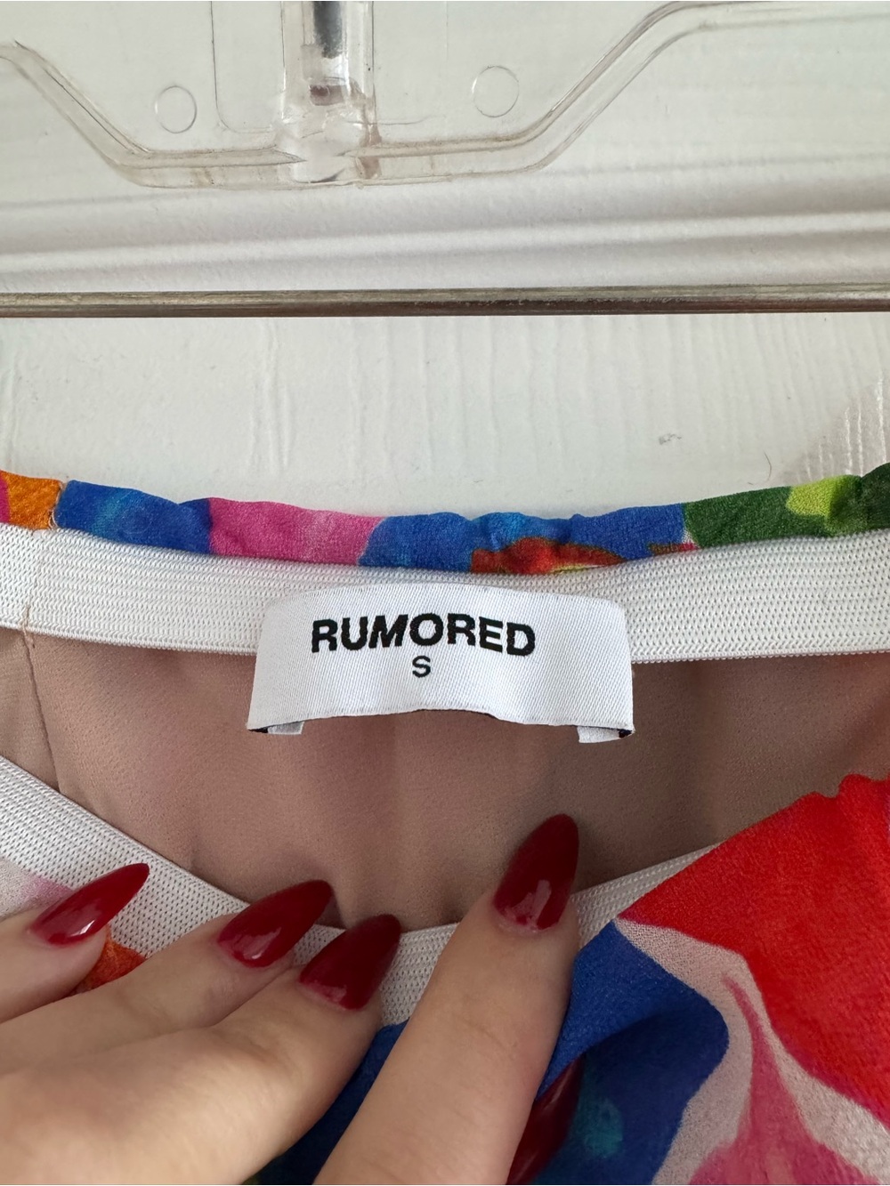 Rumored Colorful Floral Print Skirt - Picture 4 of 4